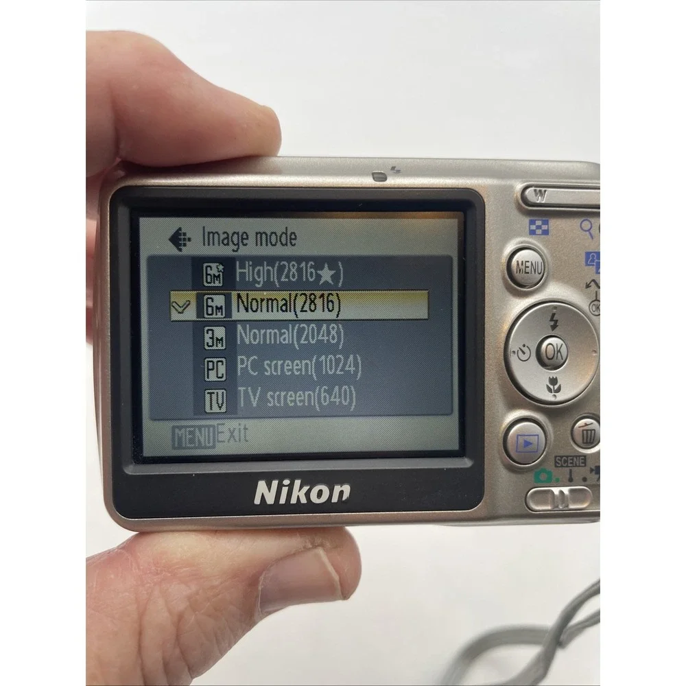 Nikon Coolpix L6 6MP Digital Camera 3X Optical Zoom+CD+Manuals +Case Tested Fine